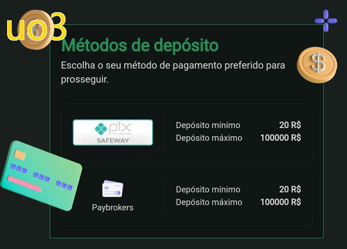 O cassino uo3bet oferece uma grande variedade de métodos de pagamento